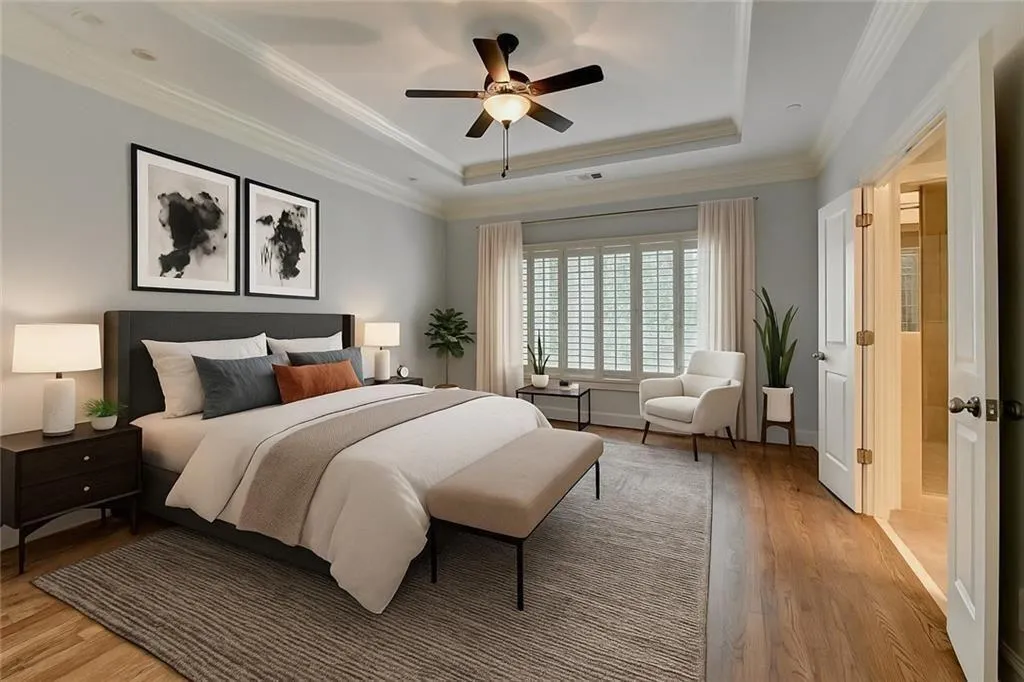 Primary Bedroom - virtually staged