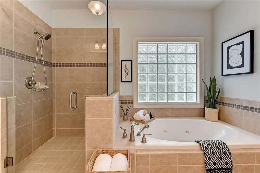 Primary Bathroom - virtually staged. New shower he