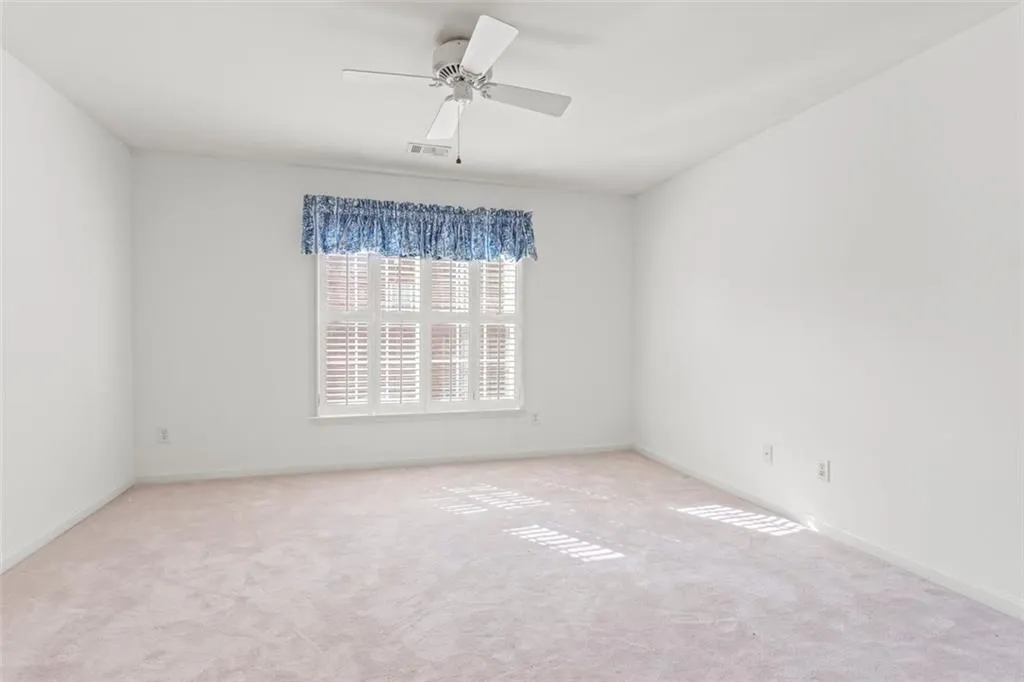 This bedroom has walk in closet adjoins full bathroom