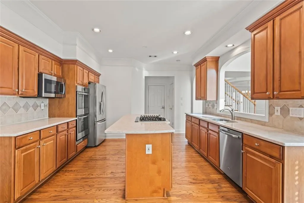 Beautiful stained solid wood cabinetry