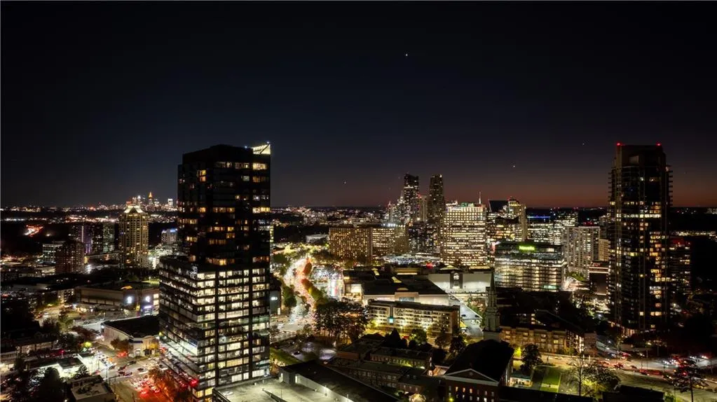 Nightscape of Ritz Carlton Residences and city