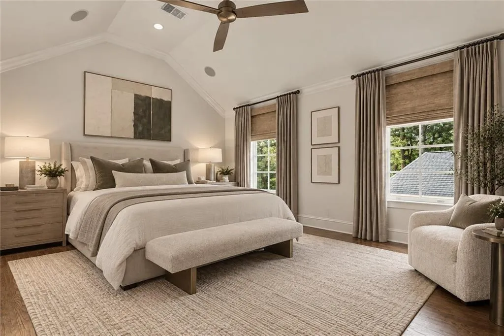 Virtually staged -- Lighting, Furnishings and decor are digitally rendered