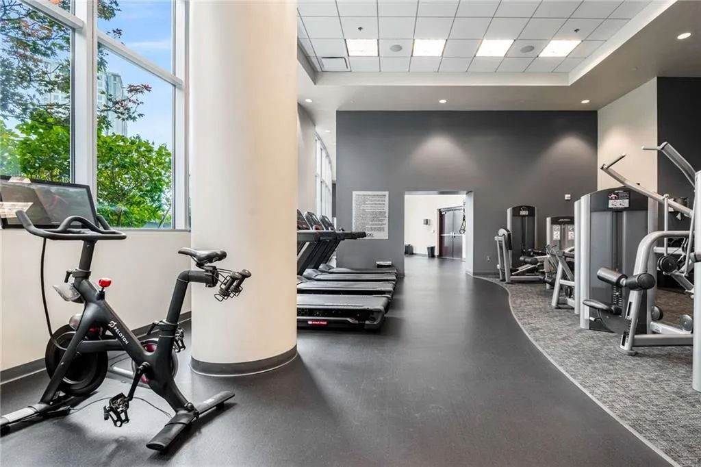 Community Gym, lots of machine options, super clean, ready for your daily workouts