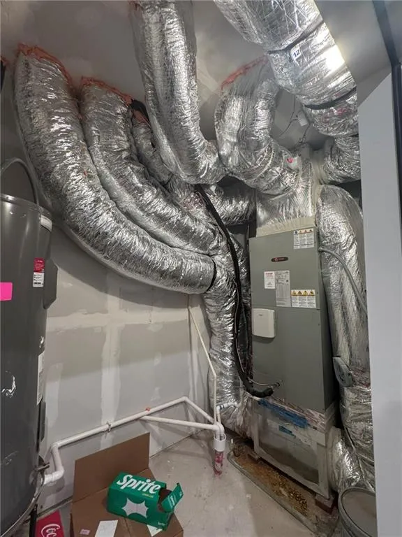 Utilities with water heater and heating unit