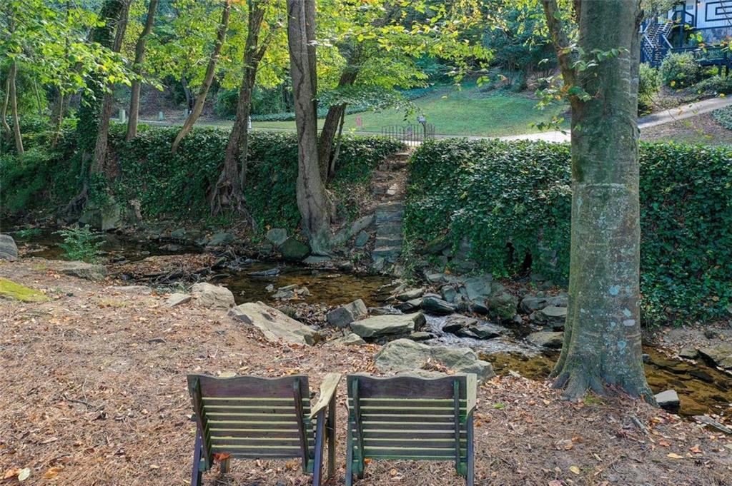 Your very own creek side seating for enjoyment.