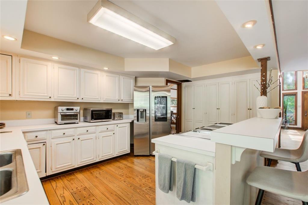 The kitchen is open to the fireside keeping room.