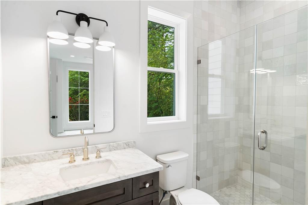 Guest bathroom on the main level.