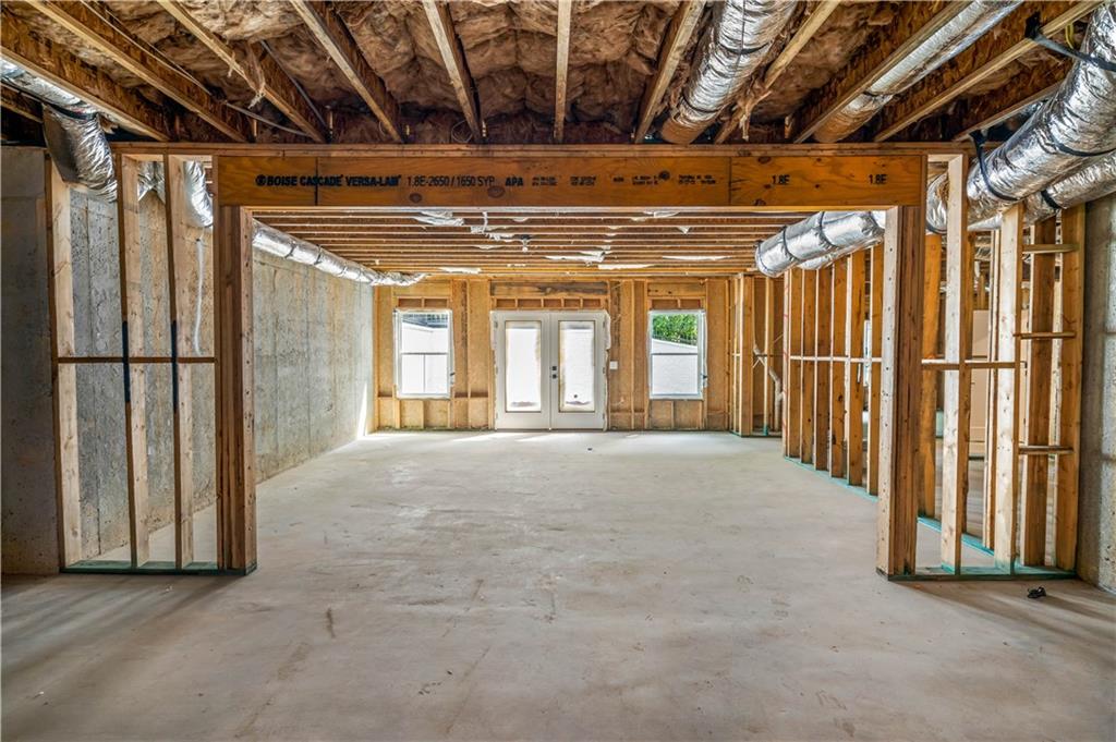 Unfinished basement.