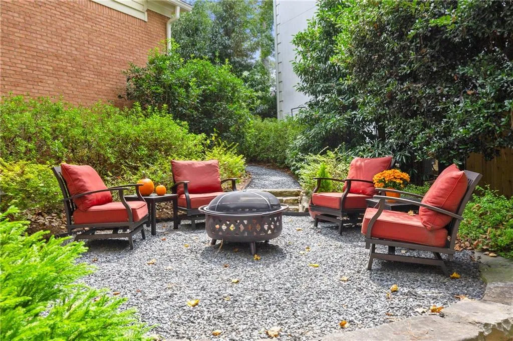 Backyard fire pit.