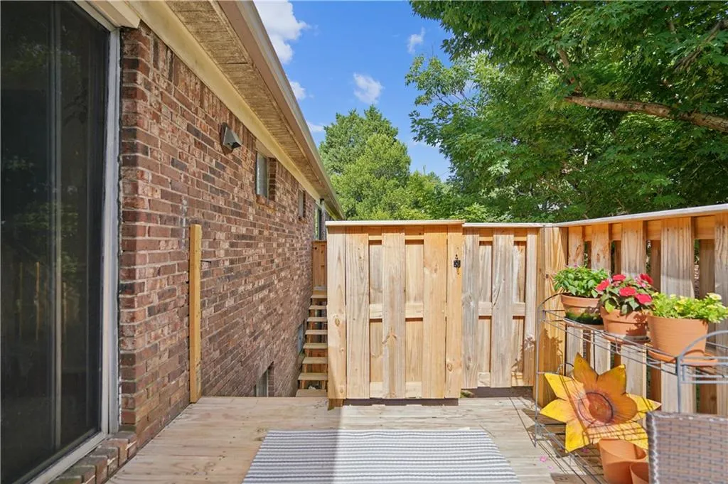 View of wooden deck