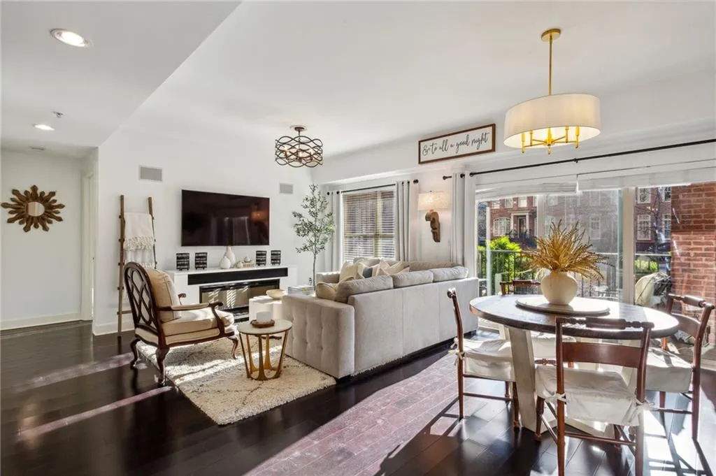 Living room and dining