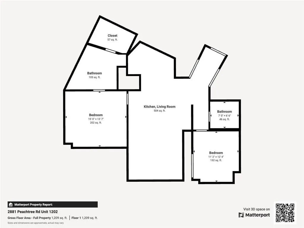 2881 Ne Peachtree Road Ne Unit 1202, Atlanta, Georgia 30305, 2 Bedrooms Bedrooms, ,2 BathroomsBathrooms,Residential,For Sale,2881 Ne Peachtree Road Ne Unit 1202,7588136