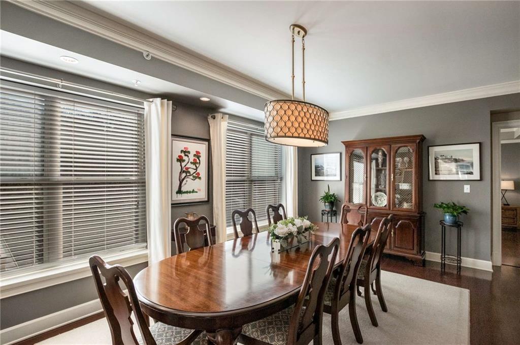 Two double windows allow the sun to stream into this space.  Because the unit is a corner unit you get a tremendous amount of sunlight.