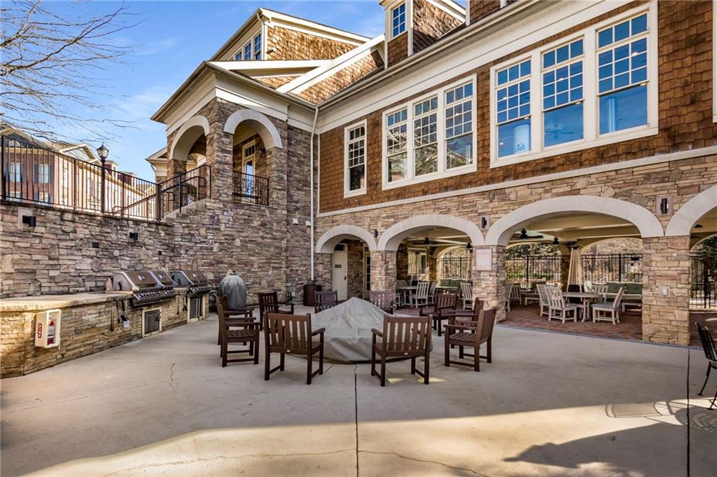 There are so many outdoor spaces at ORP.  This area right outside the pool area is perfect for fire pit chats for cool weather and BBQs for summer.