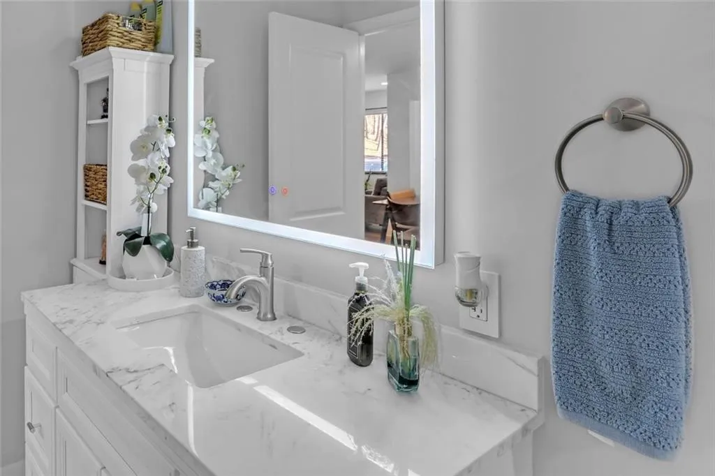 Bathroom featuring vanity