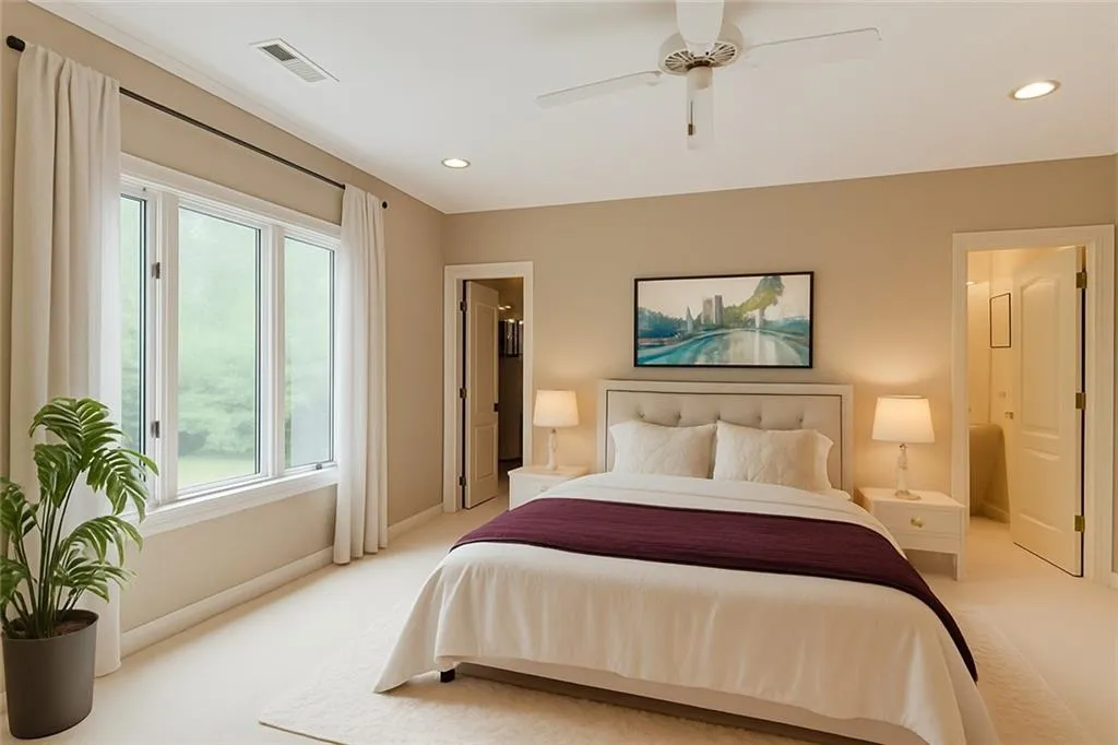 AI Rendering of neutral bedroom