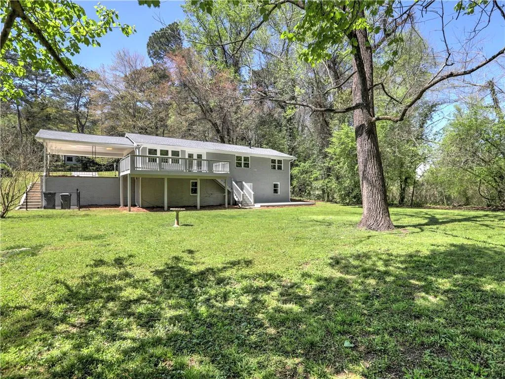 Rear view of property.