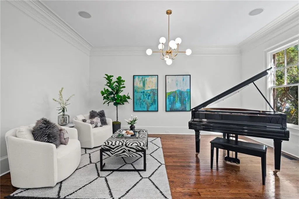 A spacious living room off the entry way for flexible living