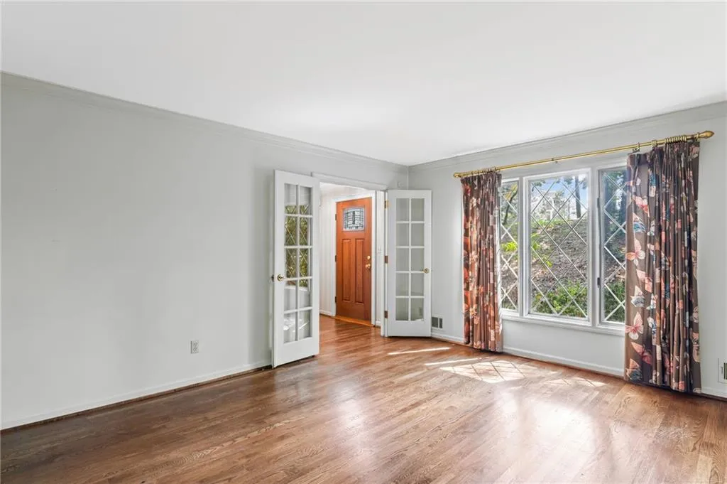 Opposite the dining room, off the foyer