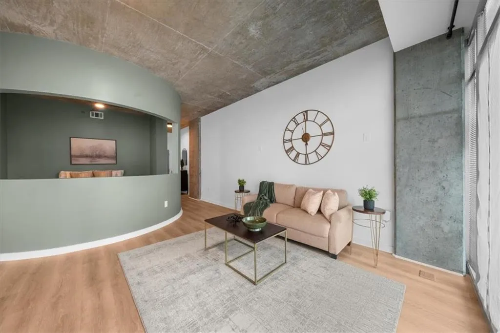 Living area featuring wood finished floors