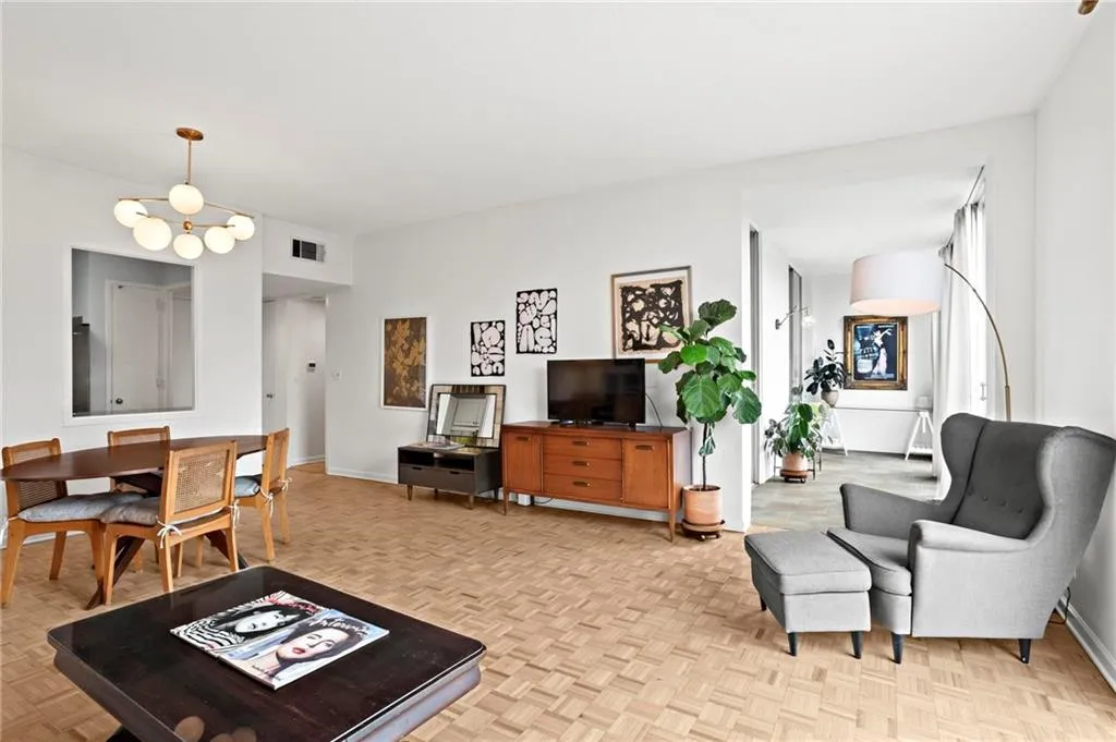 Living area with baseboards