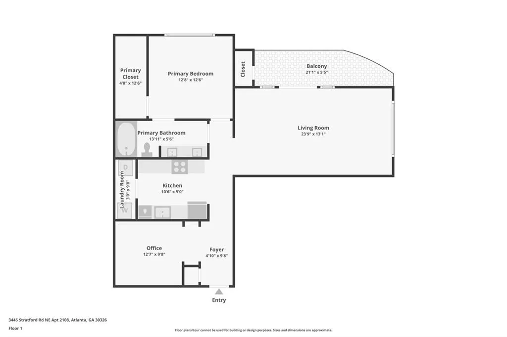 3445 Stratford Road Ne Unit 2108, Atlanta, Georgia 30326, 1 Bedroom Bedrooms, ,1 BathroomBathrooms,Residential,For Sale,3445 Stratford Road Ne Unit 2108,7663907