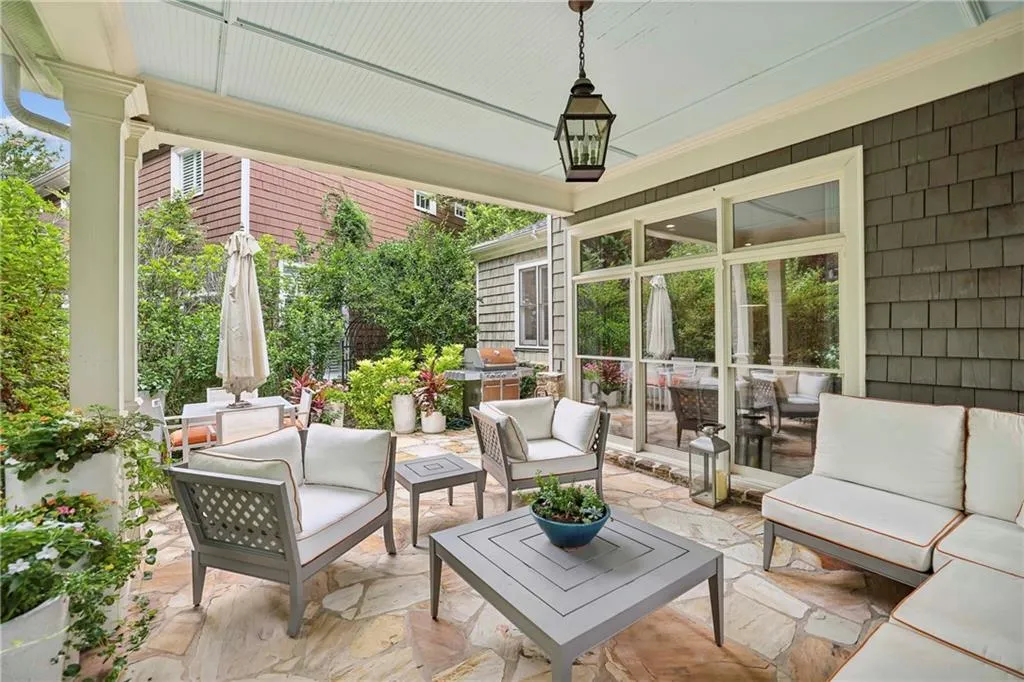 This covered patio is perfect for morning coffee or evening wind-down!