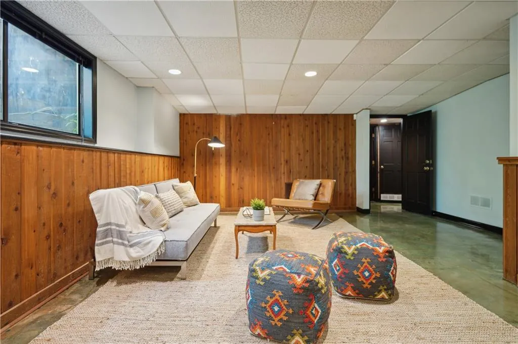 Full in-law suite looking into the backyard and facing the golf course