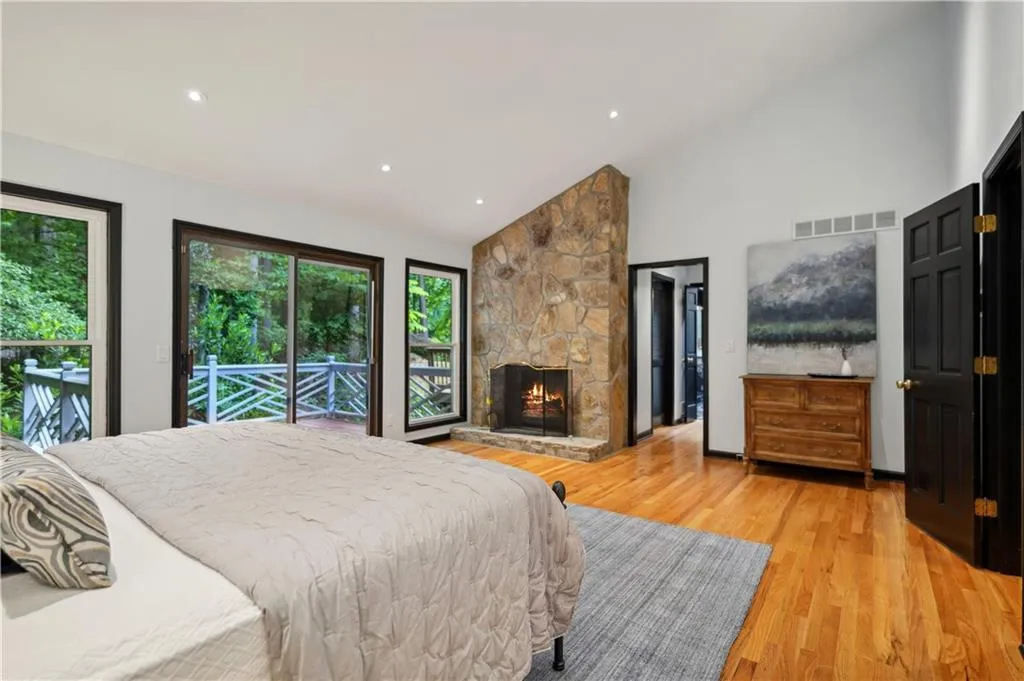Master on main with fireplace and private patio