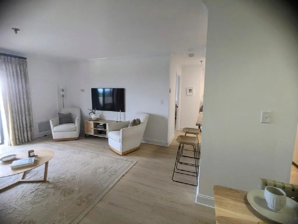 Living room featuring light hardwood / wood-style floors
