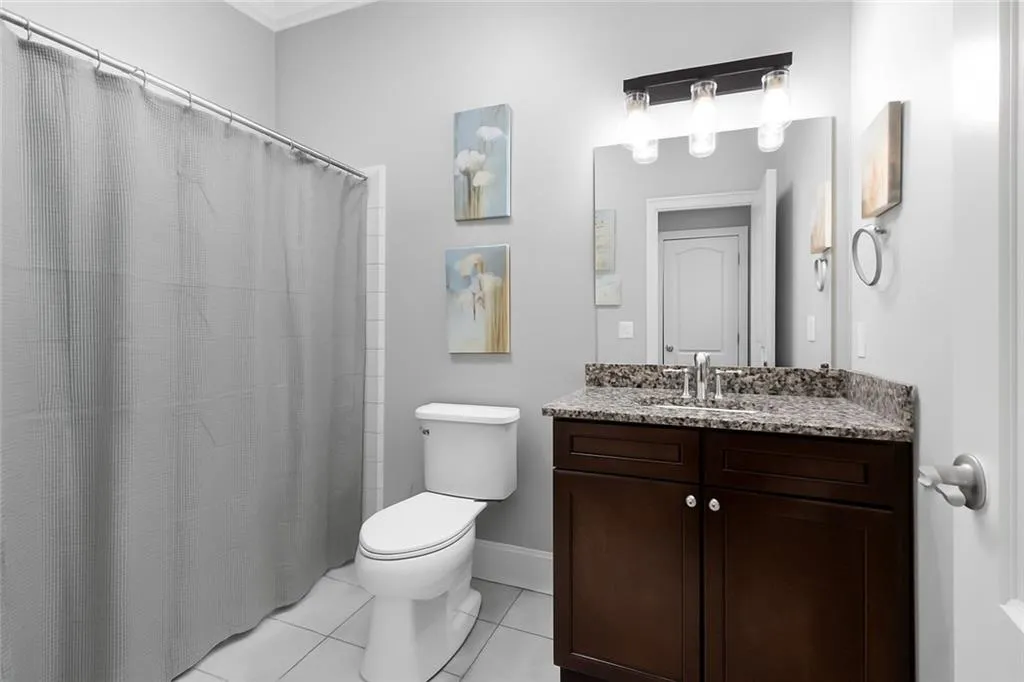 Additional full bathroom upstairs.