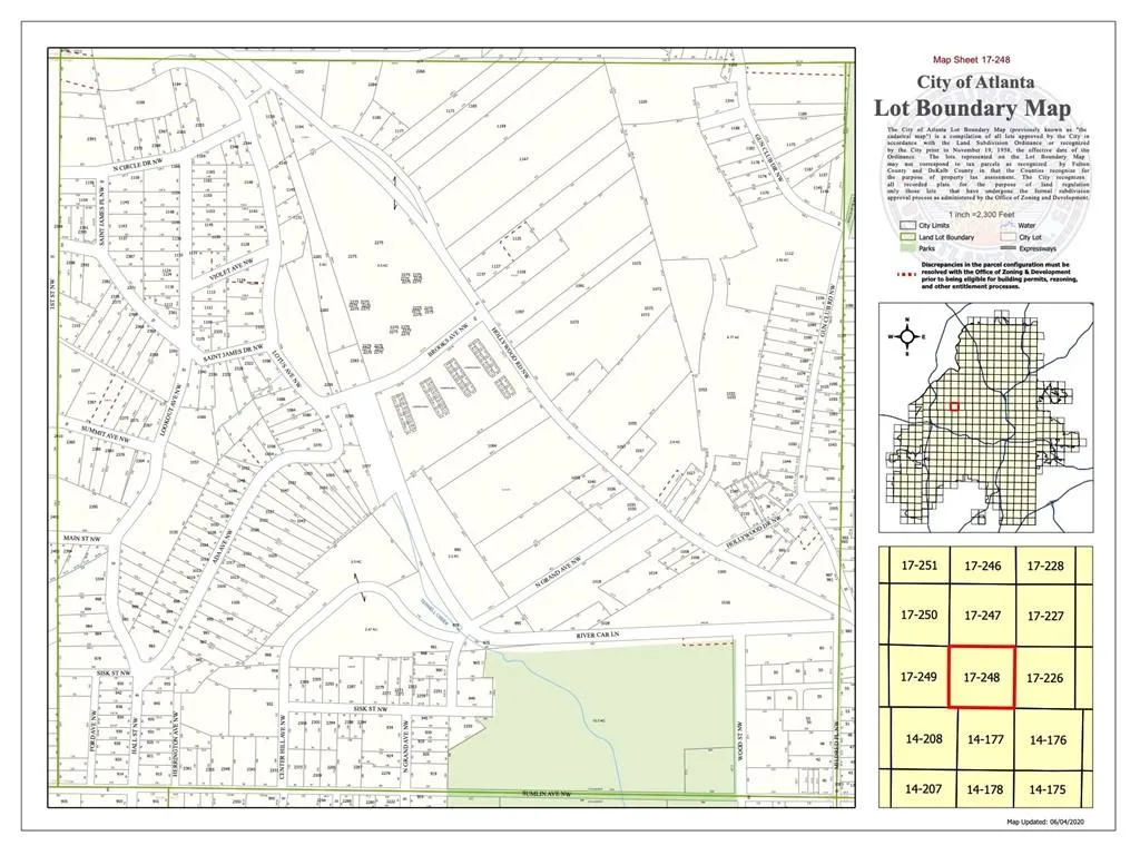 Lot Boundary Map. Depicting property divisions and ownership lines within the specified area