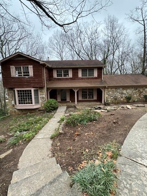 View of front of house from the driveway