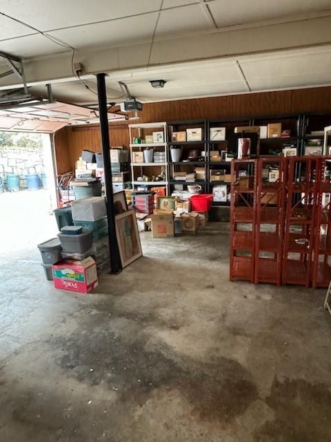 Two car extra deep garage with room for storage