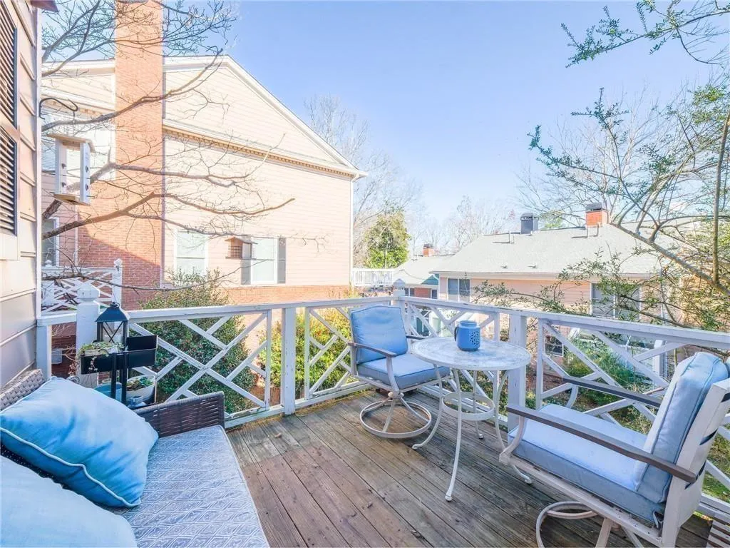 View of wooden deck