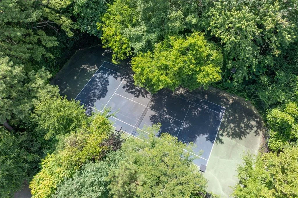 Aerial View of the Tennis Court