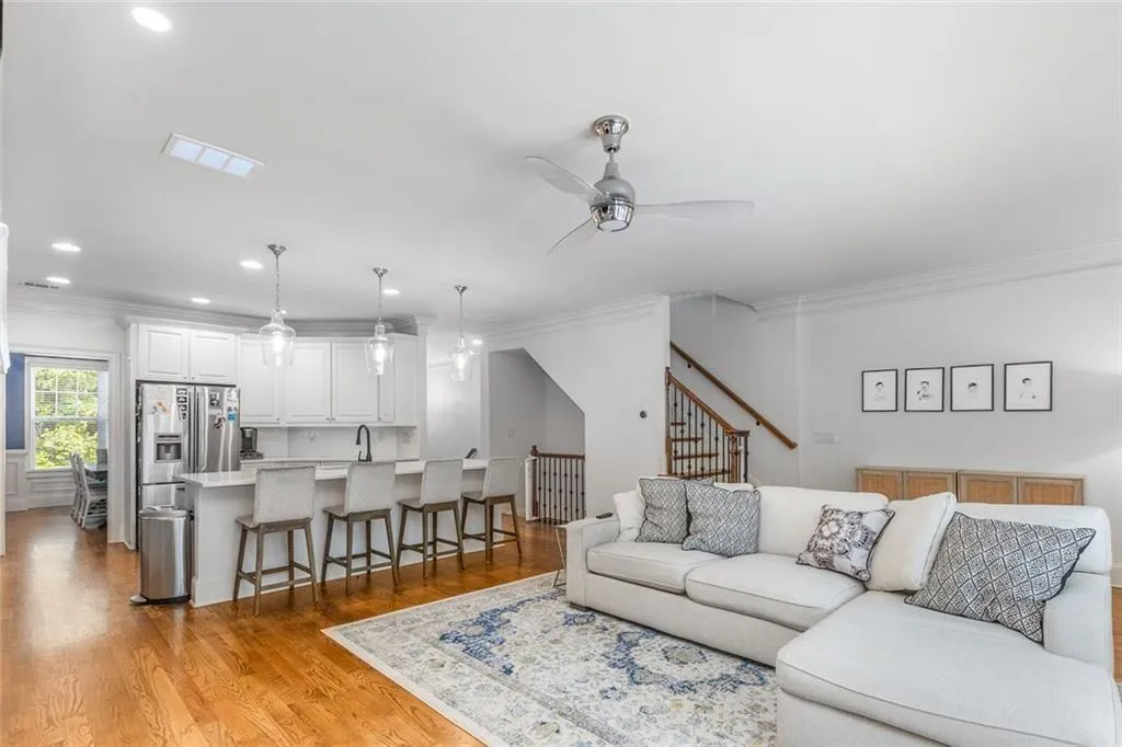 The open concept space makes keeping an eye on kiddos while cooking dinner a breeze.