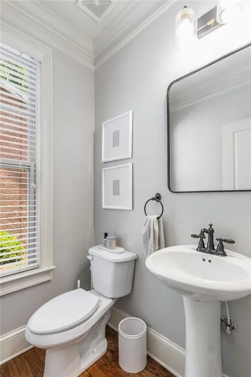 Main level half bath.
