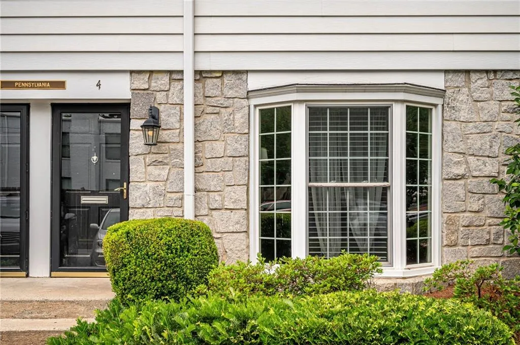 Exterior view of stone siding