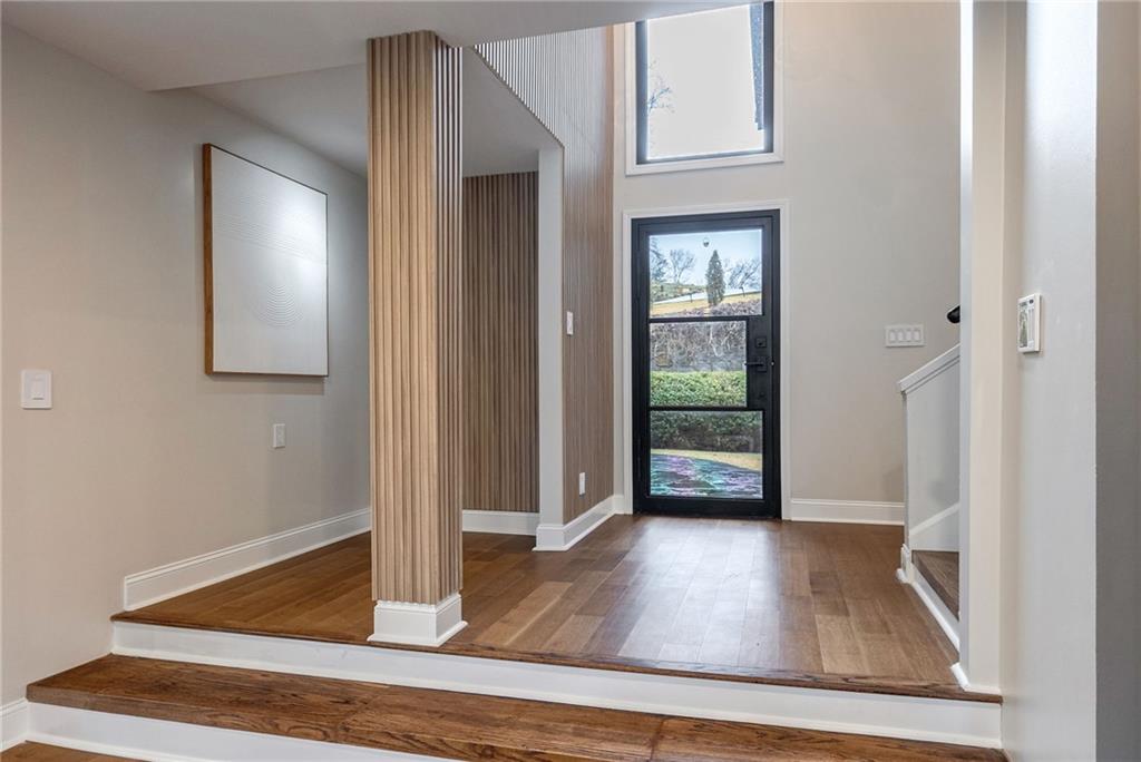 Foyer featuring dark hardwood / wood-style floors