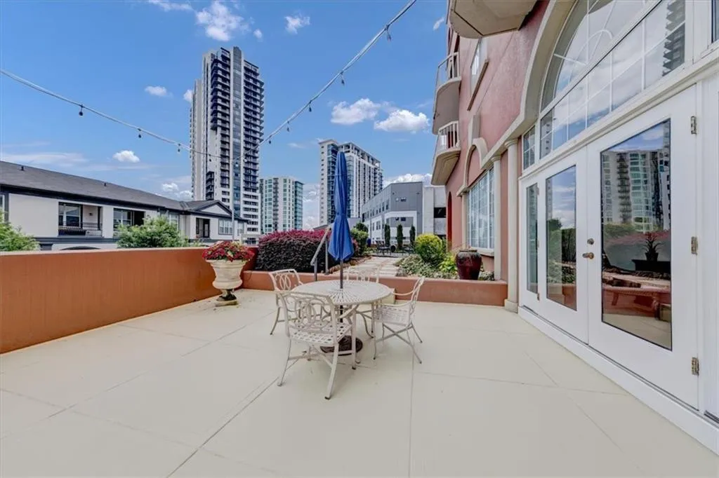 Outdoor patio with dining  space