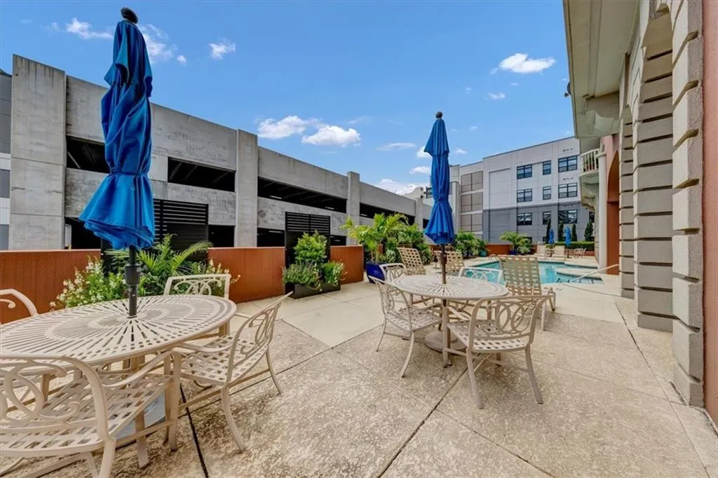 Outdoor patio space for dining