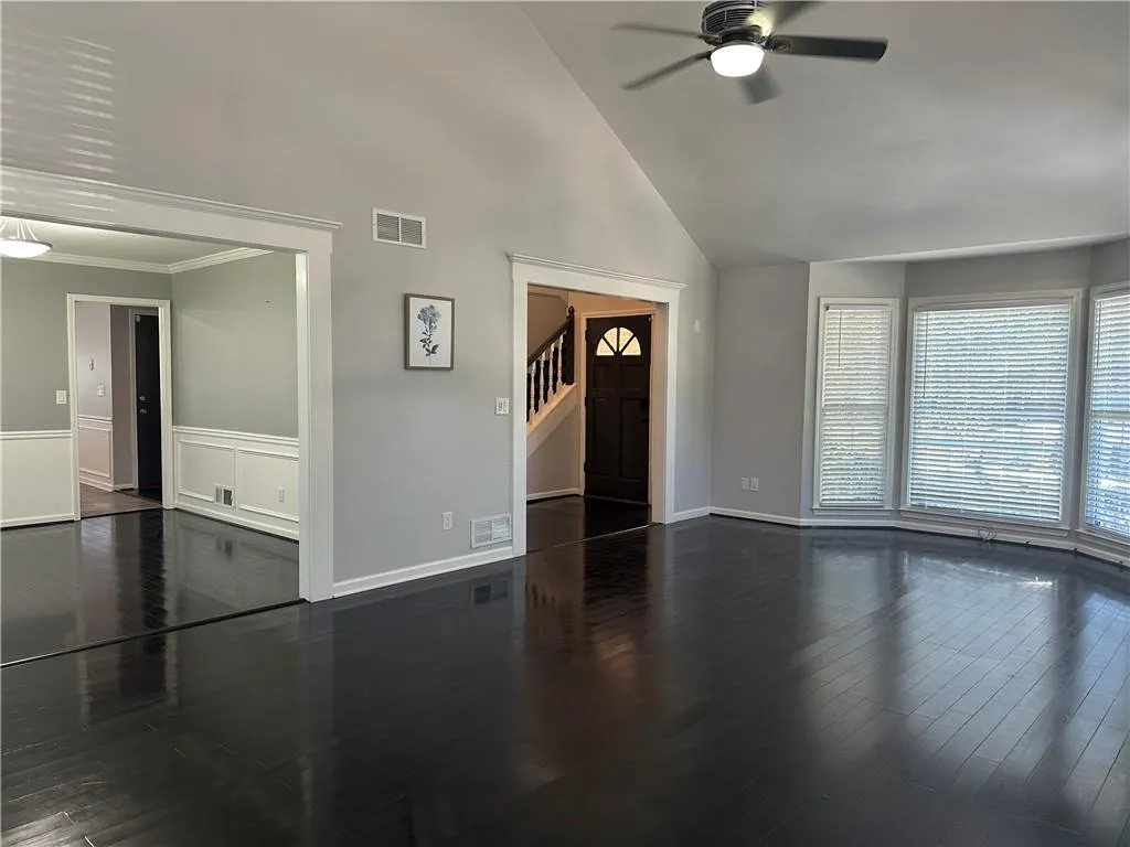 Living room leading to dining room