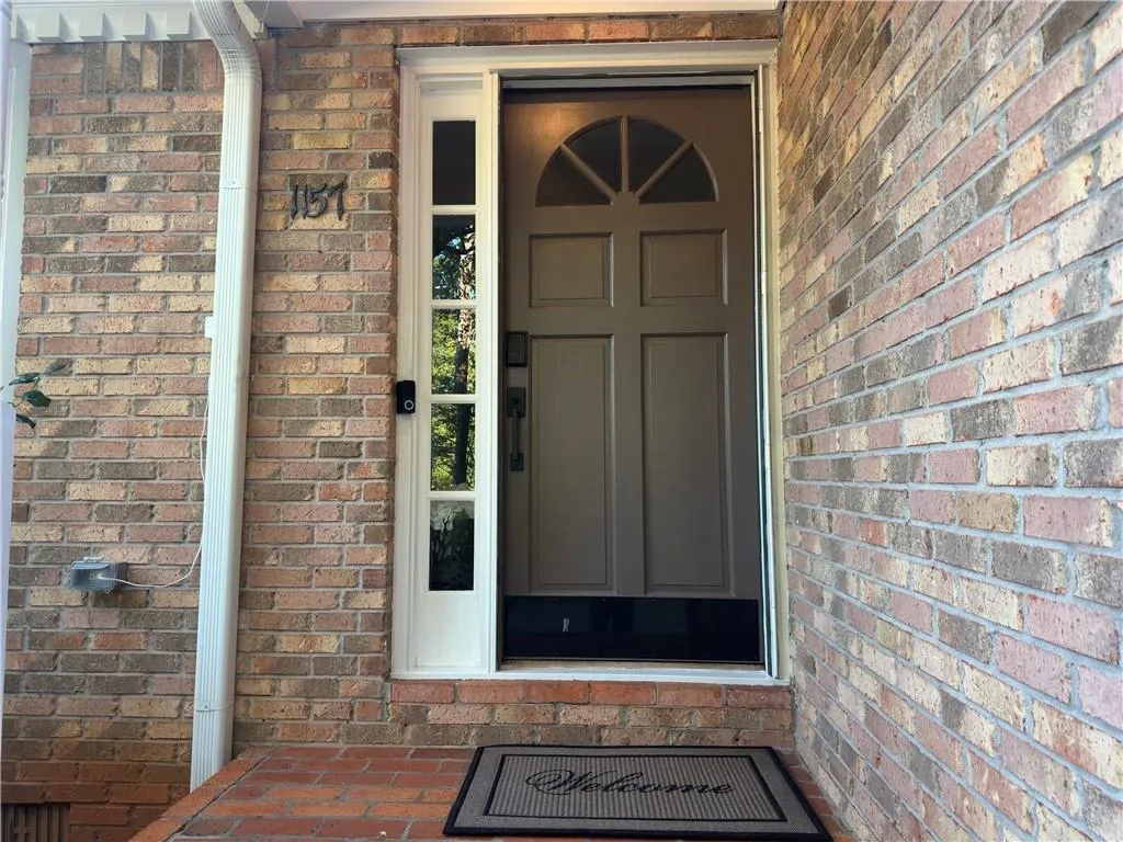 Front door with convenient keyless entry.