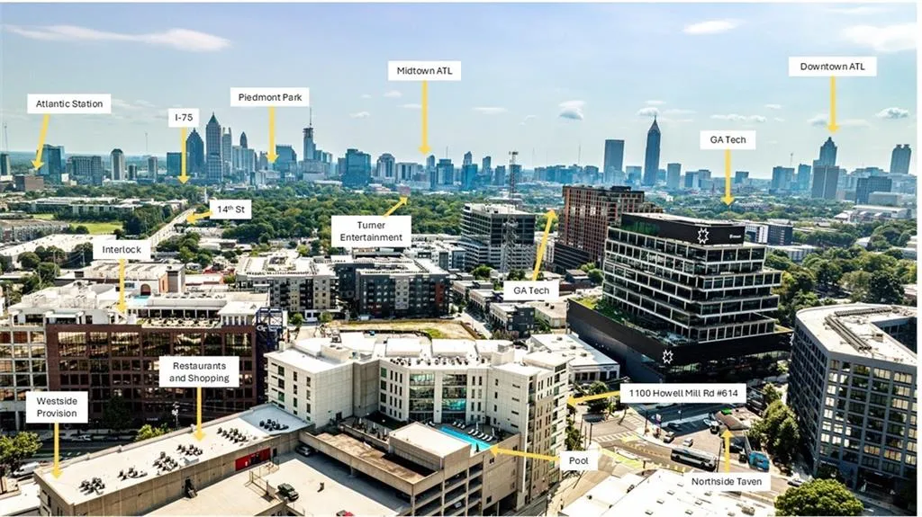 Enjoy a roof top community pool, and only being moments away from Northside Tavern, Shopping, GA Tech, the Interlock, Piedmont Park, major highways, and more!