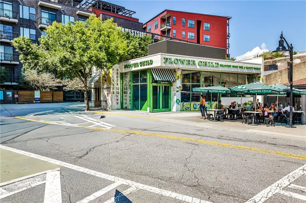 Across the street from local favorites like Flower Child and Westside Provisions—enjoy walkable access to dining, shopping, and vibrant community life