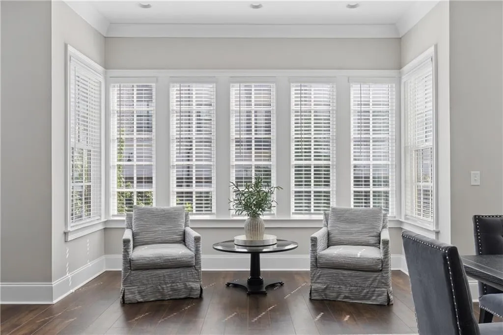 Sitting area off great room and dining area