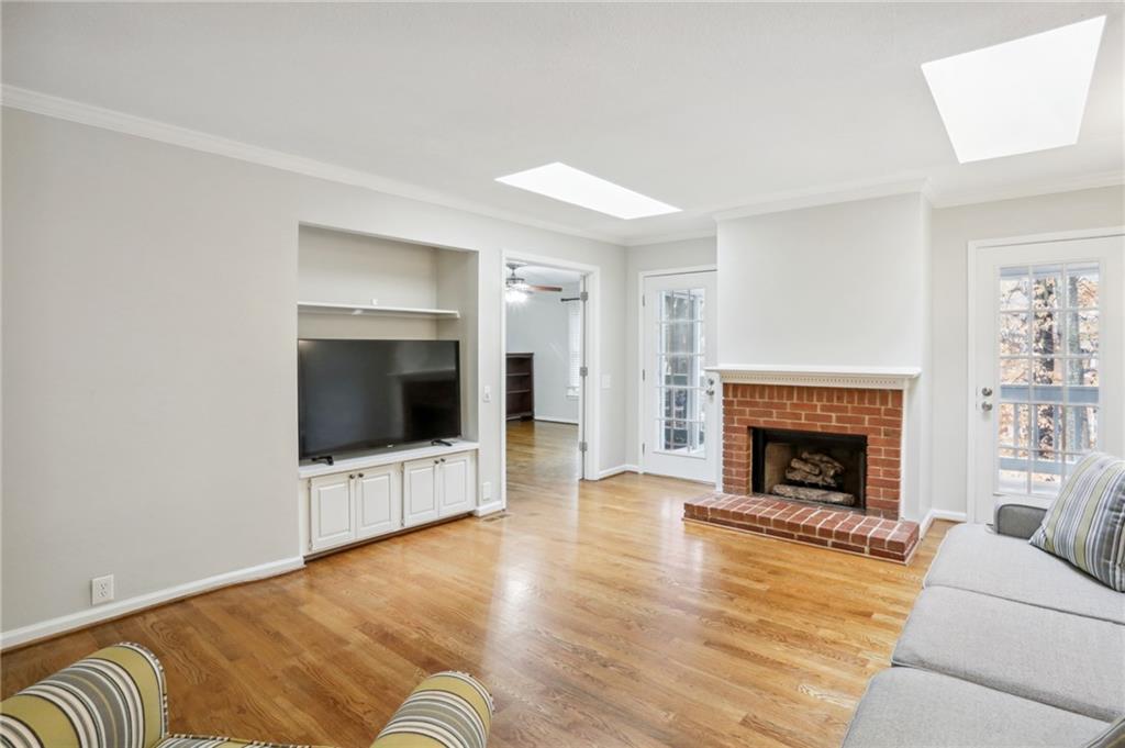 Great room opens to rear porch.