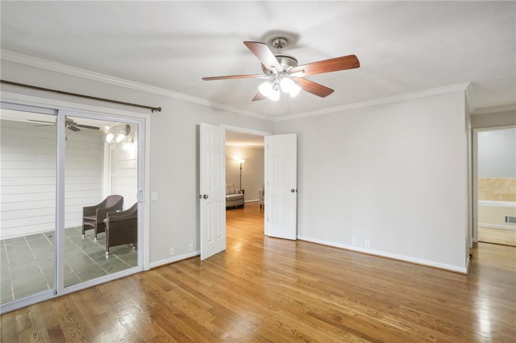 Primary bedroom suite on main floor.