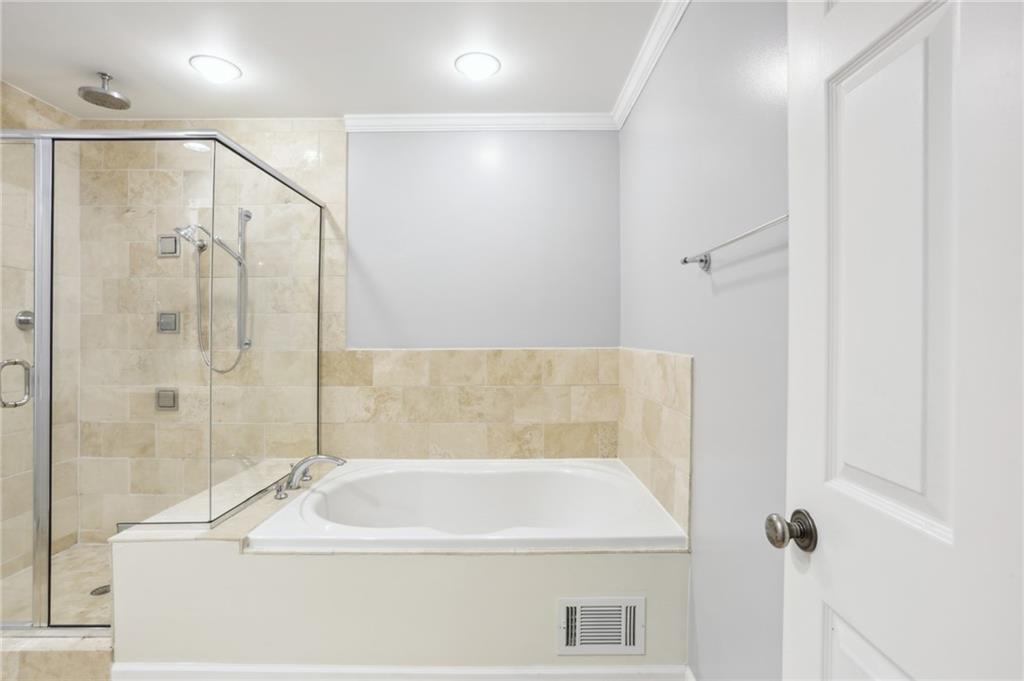 Renovated primary bathroom.